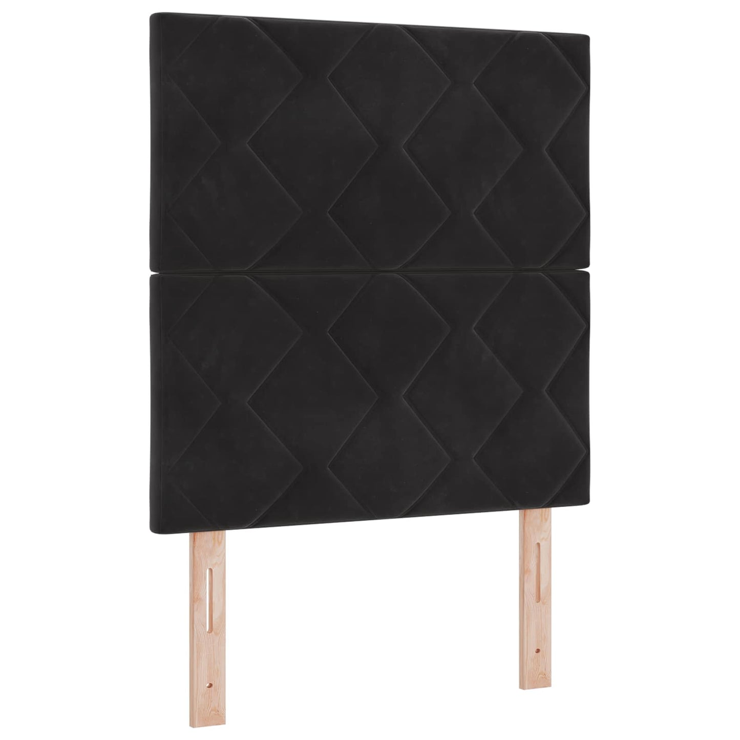 Ottoman seng med madras og LED Sort 80 x 200 cm Fløjl