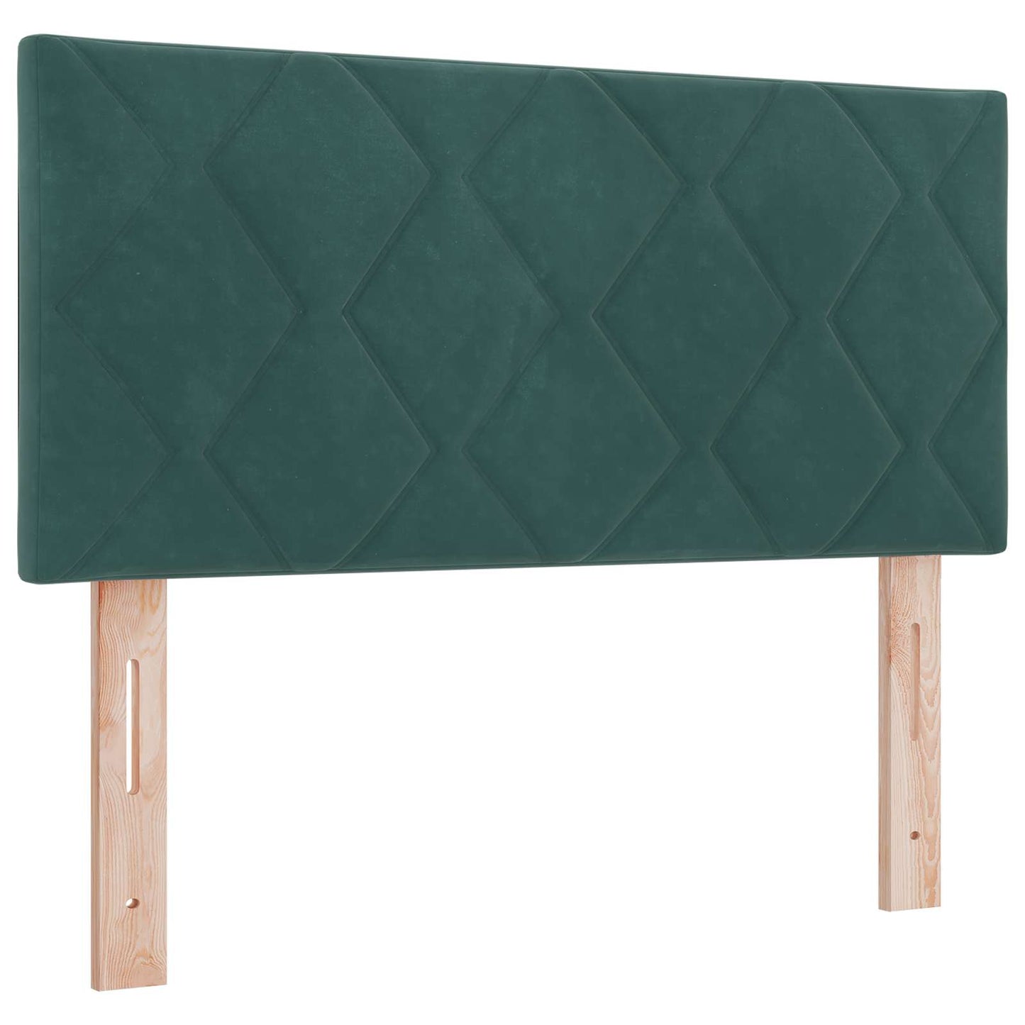Ottoman seng med madras og LED Mørkegrøn 120 x 190 cm Fløjl