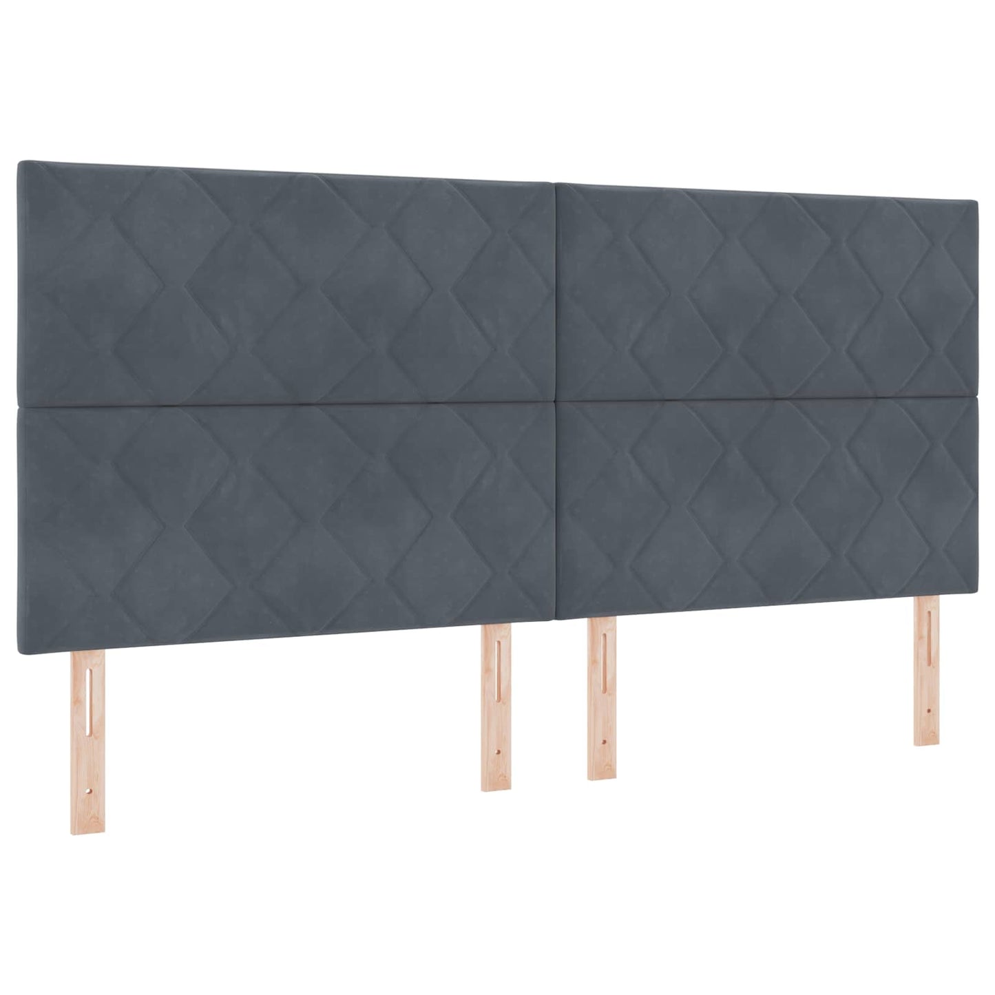 Ottoman seng med madras og LED Mørkegrå 200 x 200 cm Fløjl