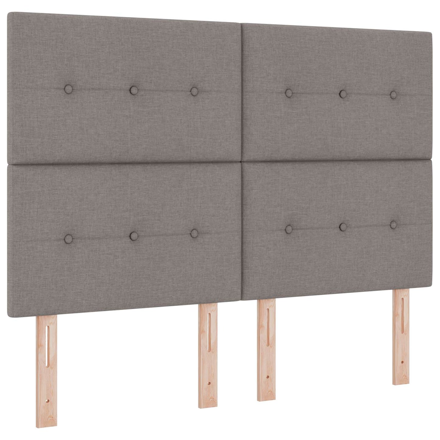 Ottoman seng med madras og LED Gråbrun 160 x 200 cm Stof