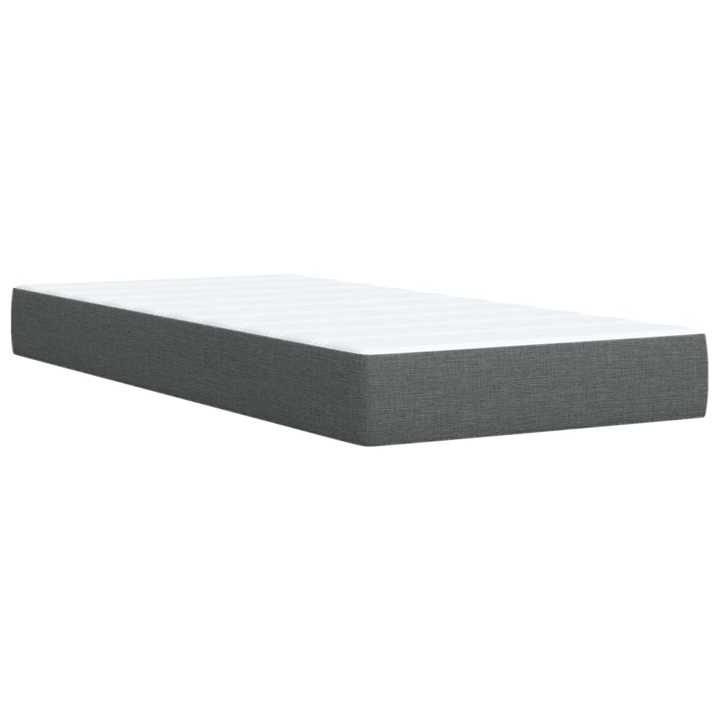 Ottoman seng med madras og LED Mørkegrå 200 x 200 cm Stof