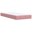 Ottoman seng med madras og LED Lyserød 180 x 200 cm Velour