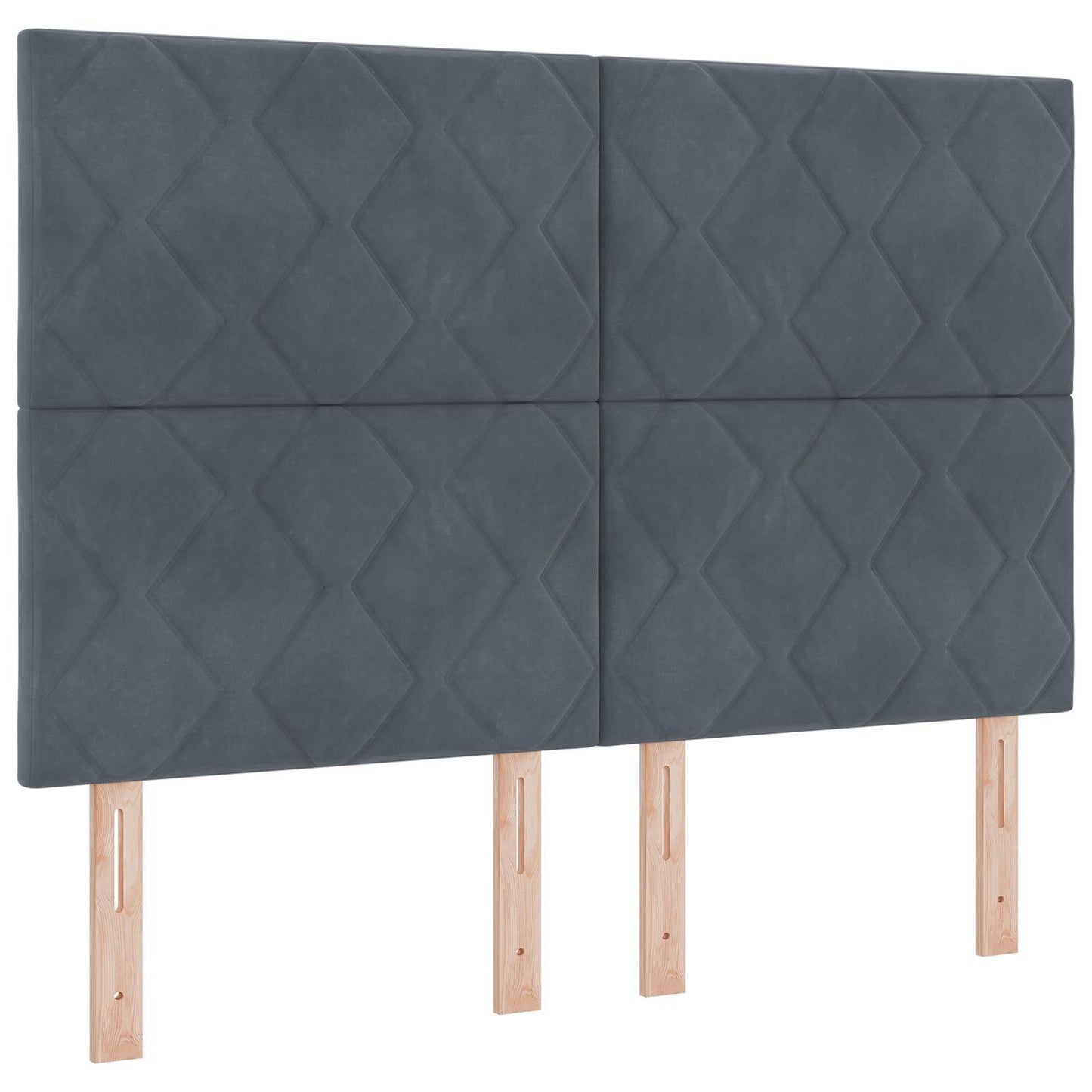 Ottoman seng med madras og LED Mørkegrå 160 x 200 cm Velour