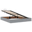 Seng med opbevaring og madras Lysegrå 140 x 200 cm Fløjl