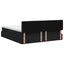 LED opbevarings seng med madras Sort 160 x 200 cm Stof