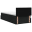 LED opbevarings seng med madras Sort 90 x 190 cm Stof