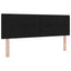 LED opbevarings seng med madras Sort 140 x 190 cm Stof