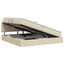 LED opbevarings seng med madras Cremefarvet 200 x 200 cm Stof