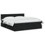 LED opbevarings seng med madras Sort 180 x 200 cm Stof