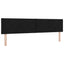 LED opbevarings seng med madras Sort 200 x 200 cm Stof