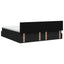 LED opbevarings seng med madras Sort 200 x 200 cm Stof