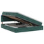LED opbevarings seng med madras Mørkegrøn 180 x 200 cm Fløjl