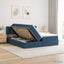 LED opbevarings seng med madras Blå 180 x 200 cm Stof