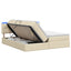LED opbevarings seng med madras Cremefarvet 200 x 200 cm Stof