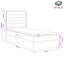 Seng med opbevaring og madras Cremefarvet 100 x 200 cm Stof