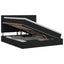 Seng med opbevaring og madras Sort 140 x 190 cm Stof