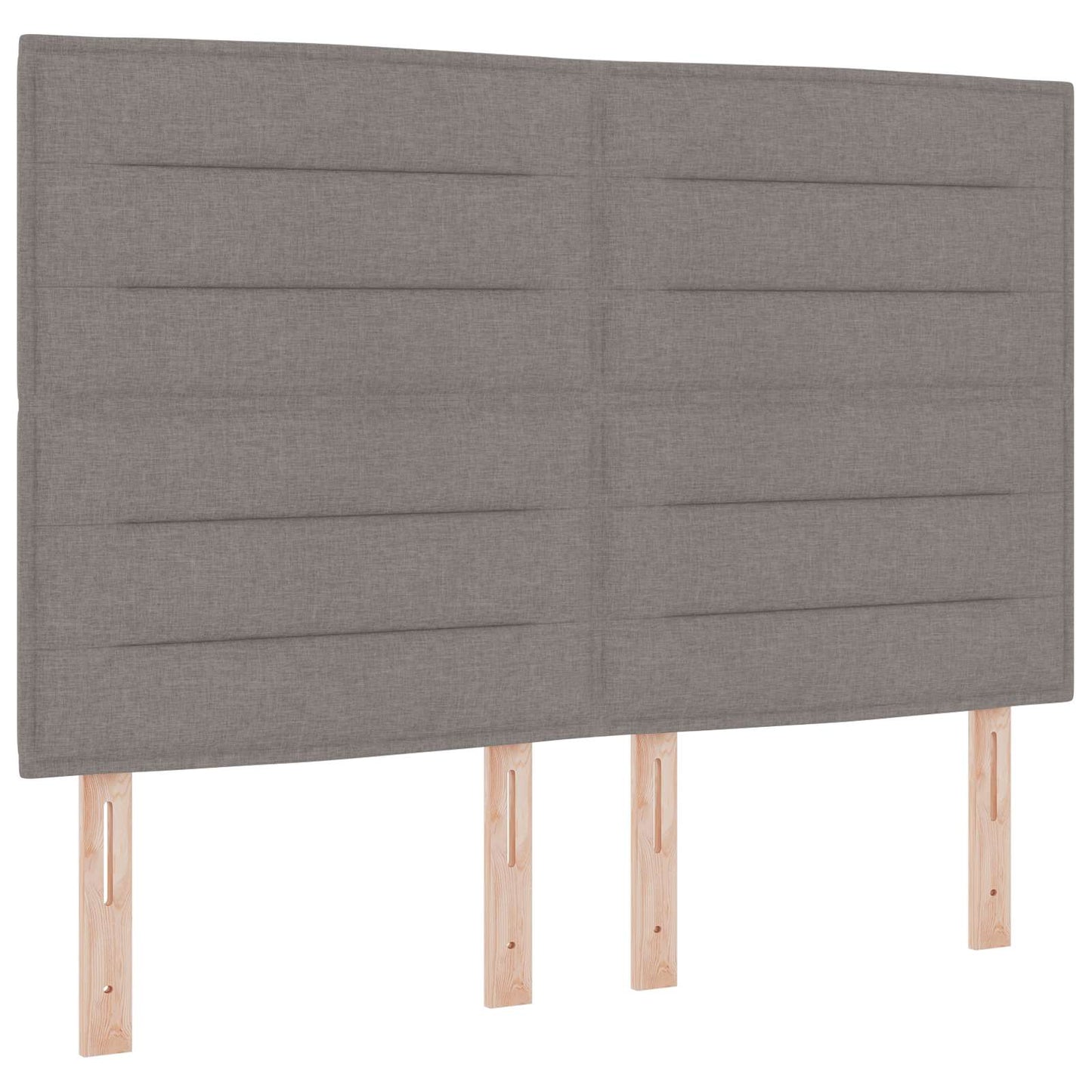 Seng med opbevaring og madras Gråbrun 140 x 200 cm Stof