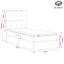 Seng med opbevaring og madras Sort 90 x 200 cm Stof