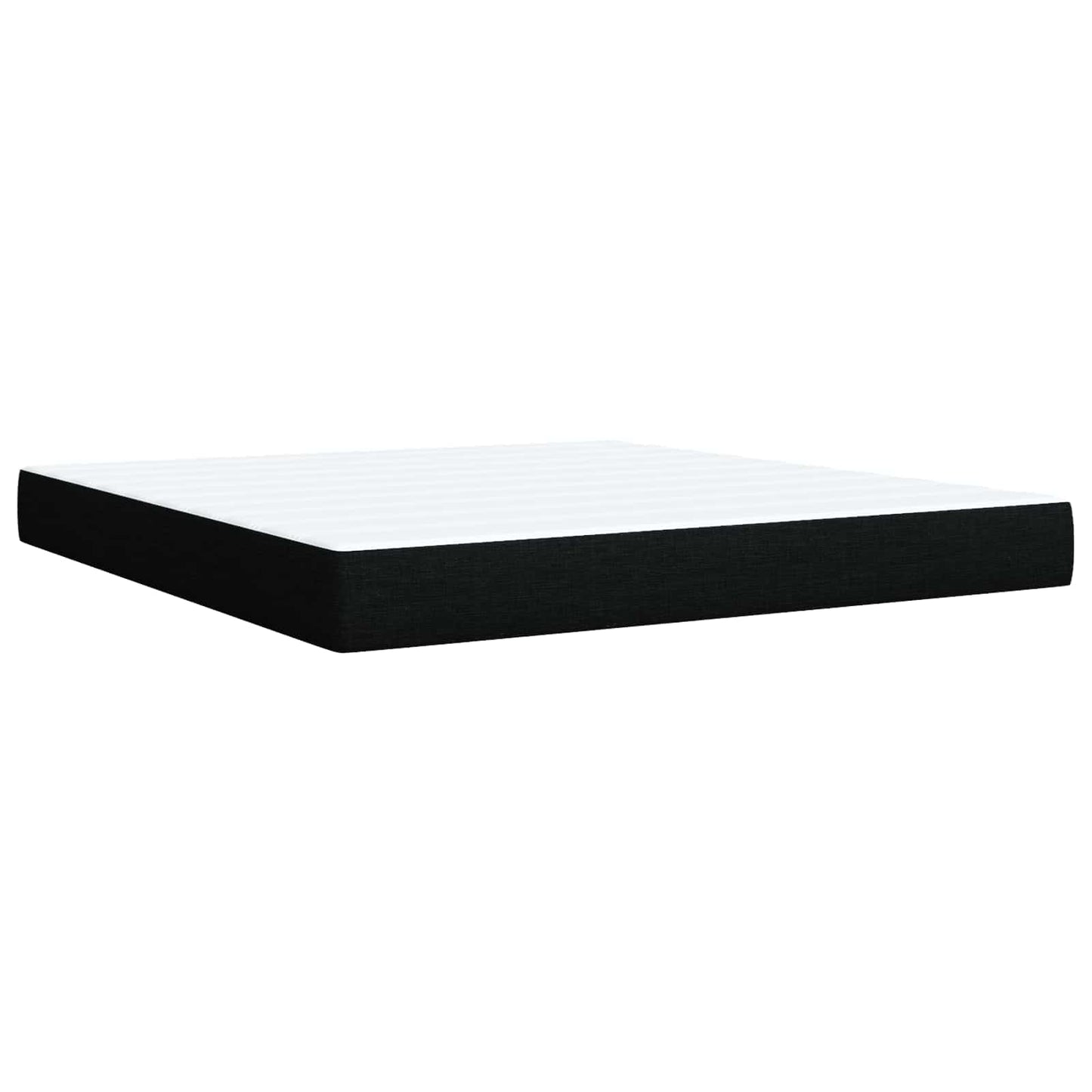 Seng med opbevaring og madras Sort 140 x 190 cm Stof
