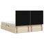 Seng med opbevaring og madras Cremefarvet 160 x 200 cm Stof