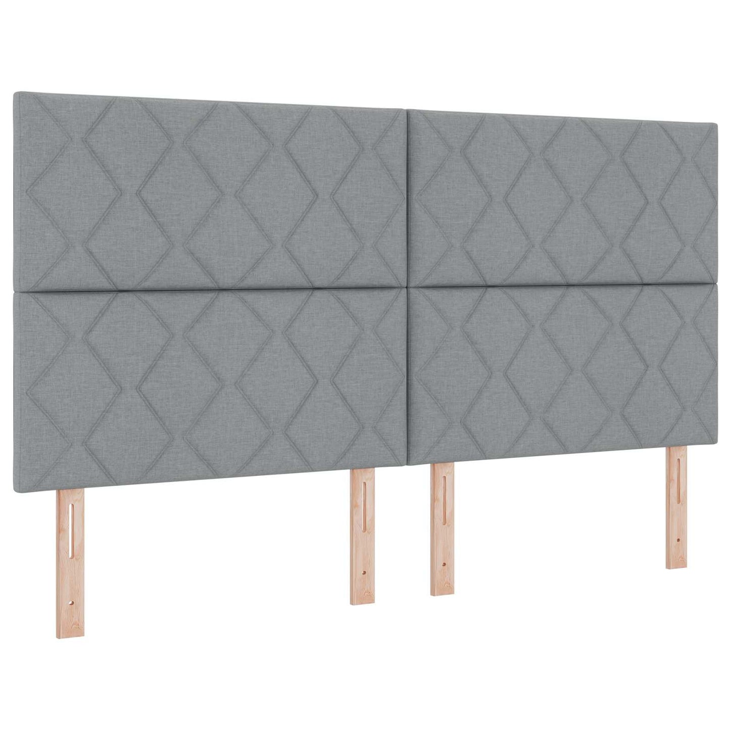 Seng med opbevaring og madras Lysegrå 180 x 200 cm Stof