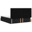 Seng med opbevaring og madras Sort 200 x 200 cm Stof