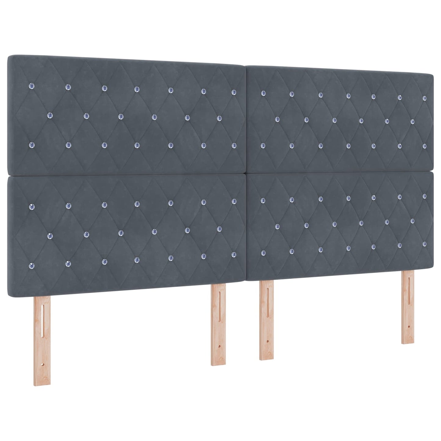Seng med opbevaring og madras Mørkegrå 180 x 200 cm Fløjl