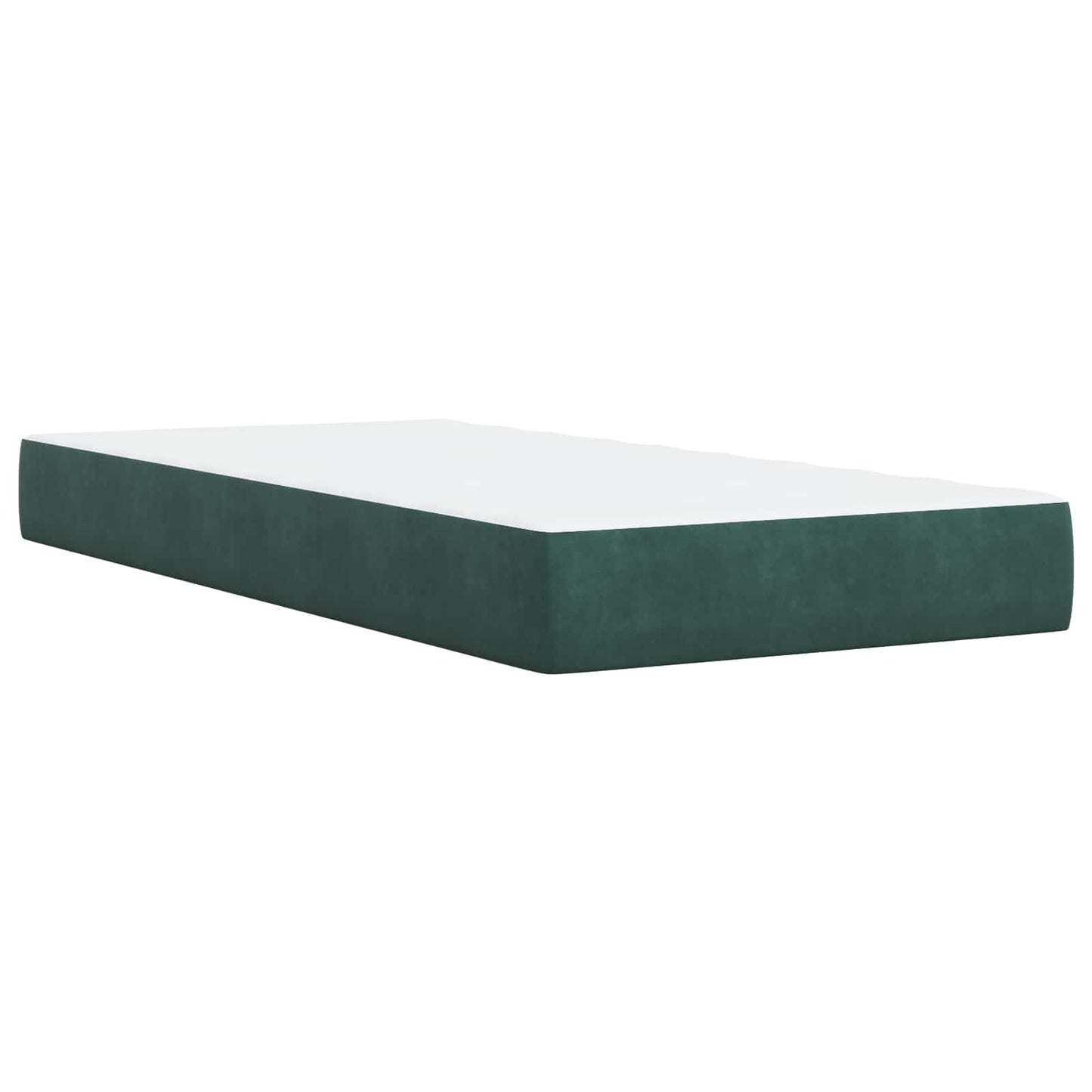 Seng med opbevaring og madras Mørkegrøn 90 x 190 cm Fløjl