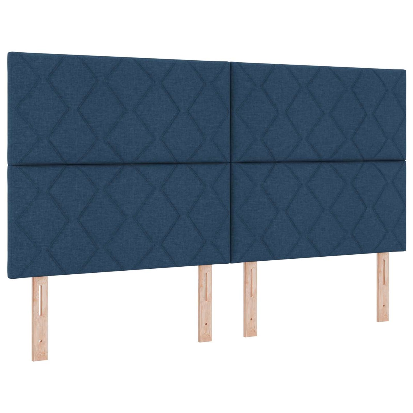 Opbevaringsseng med hovedgærde Blå 180 x 200 cm Stof