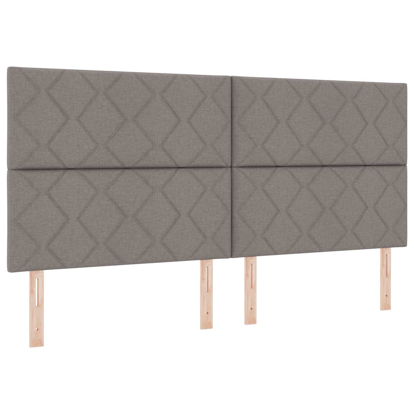 Opbevaringsseng med hovedgærde Gråbrun 200 x 200 cm Stof