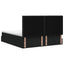 LED opbevarings seng med madras Sort 160 x 200 cm Stof
