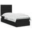 LED opbevarings seng med madras Sort 100 x 200 cm Stof