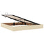 LED opbevarings seng med madras Cremefarvet 200 x 200 cm Stof