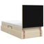LED opbevarings seng med madras Cremefarvet 100 x 200 cm Stof