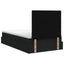 LED opbevarings seng med madras Sort 120 x 200 cm Stof