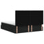 LED opbevarings seng med madras Sort 140 x 190 cm Stof