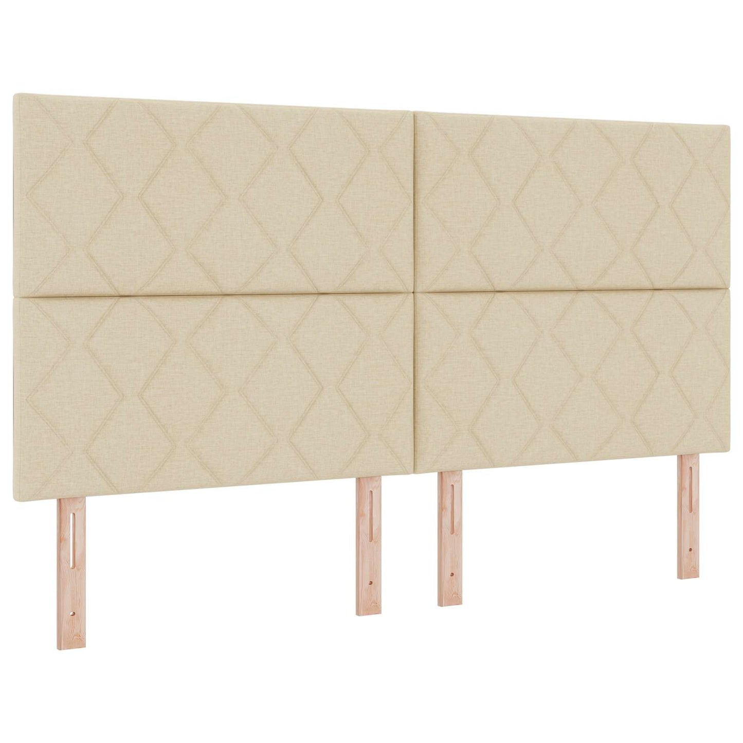 LED opbevarings seng med madras Cremefarvet 180 x 200 cm Stof