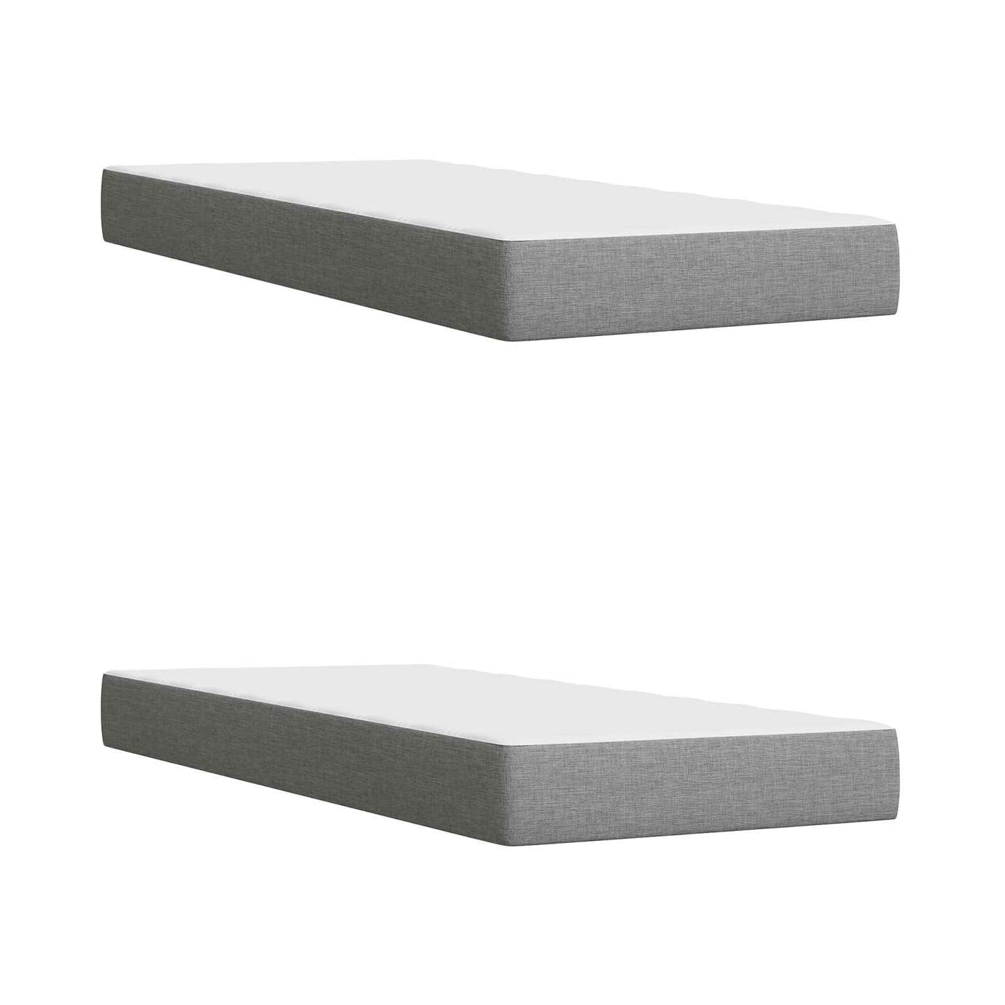 LED opbevarings seng med madras Lysegrå 180 x 200 cm Stof