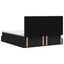 LED opbevarings seng med madras Sort 200 x 200 cm Stof