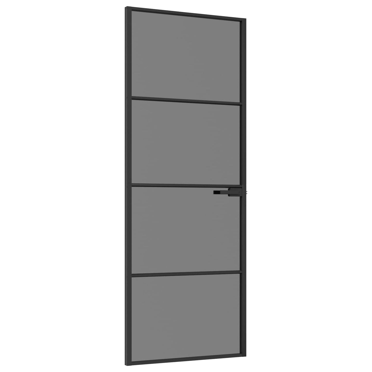 Indvendig Dør 76 x 201,5 cm Hærdet Glas og Aluminium