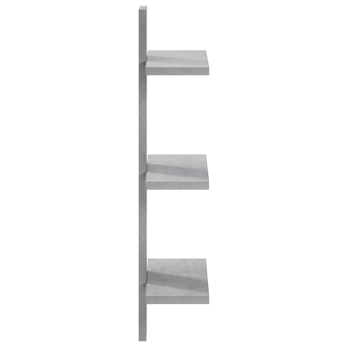 Væghylde Betongrå 30 x 13,5 x 64,5 cm Konstrueret træ