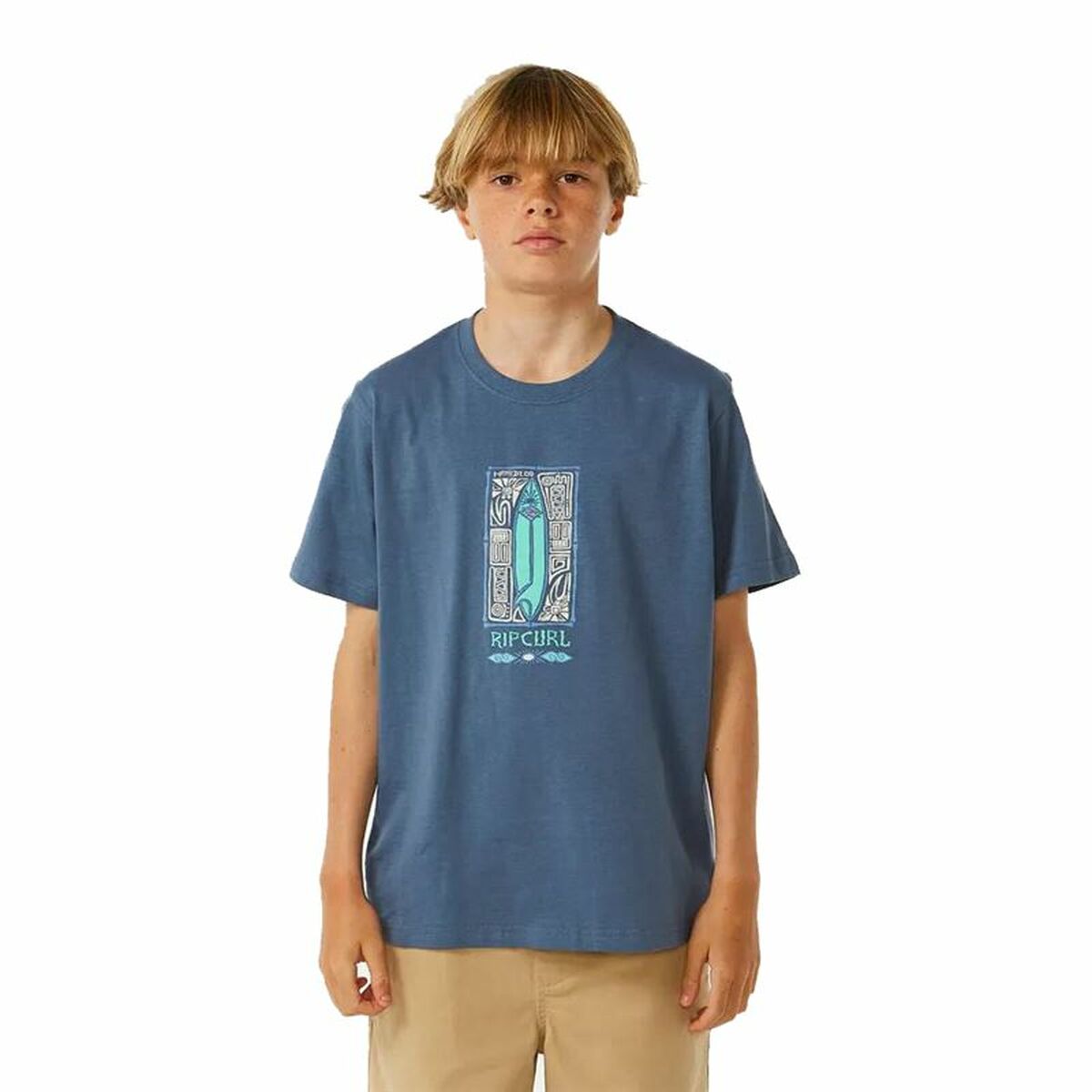 Børne Kortærmet T-shirt Rip Curl Lost Island Blå billede