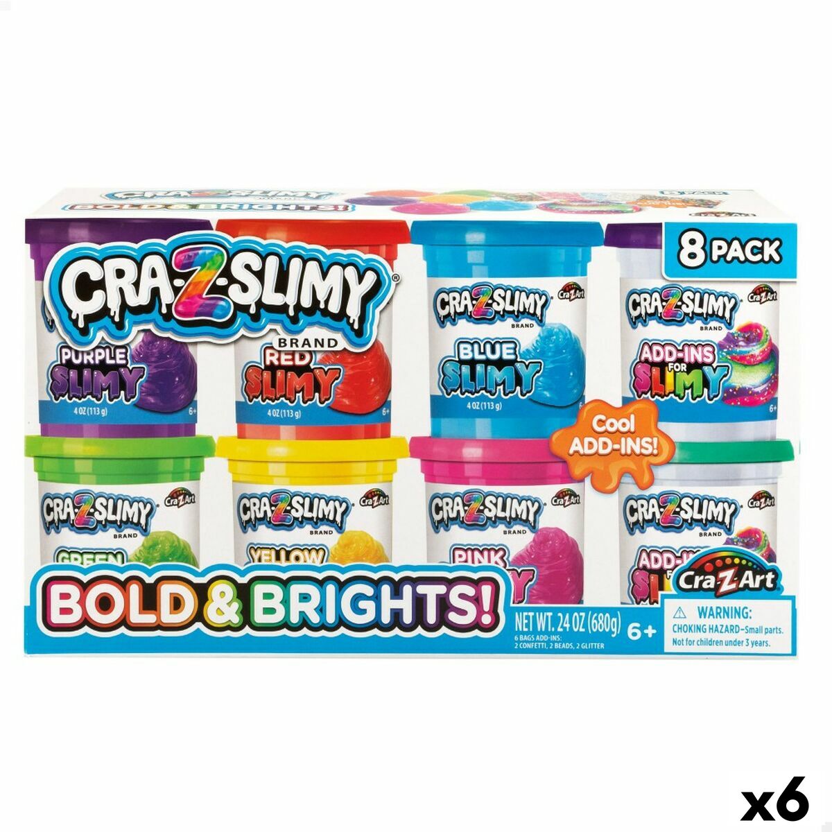 Modellervoks Spil Cra-Z-Art Bold&Brights (6 enheder) Slime billede