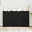 Sideboard 3 pcs Sort eg Konstrueret træ