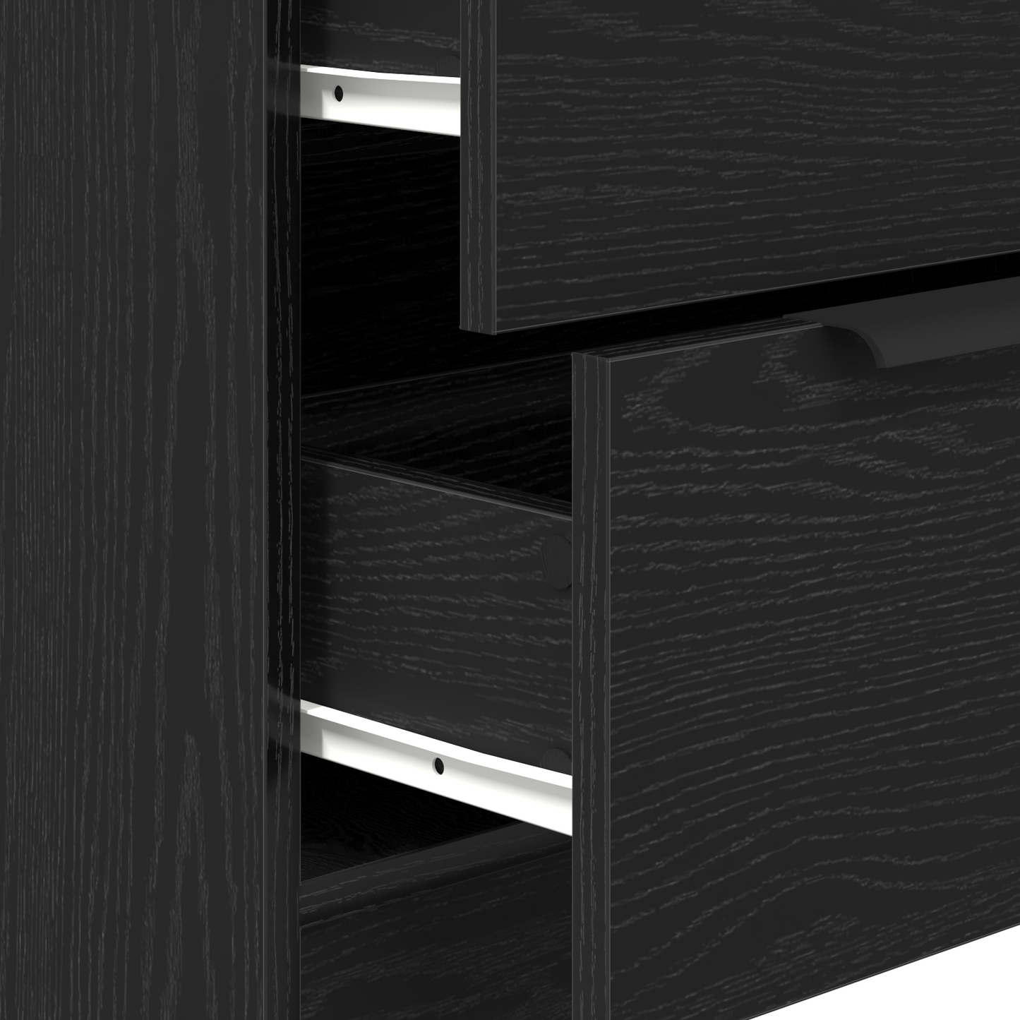 Sideboard 3 pcs Sort eg 180 x 30 x 70 cm Konstrueret træ