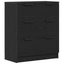 Sideboard 3 pcs Sort eg 180 x 30 x 70 cm Konstrueret træ