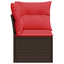 | Havemøbelsofa | med pude Brun 62 x 62 x 69 cm polyrattan