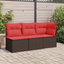 | Havemøbelsofa | med pude Brun 62 x 62 x 69 cm polyrattan