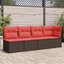 | Havemøbelsofa | med pude Brun 227 x 62 x 69 cm polyrattan