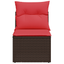 | Havemøbelsofa | med pude Brun 55 x 62 x 69 cm Poly rattan